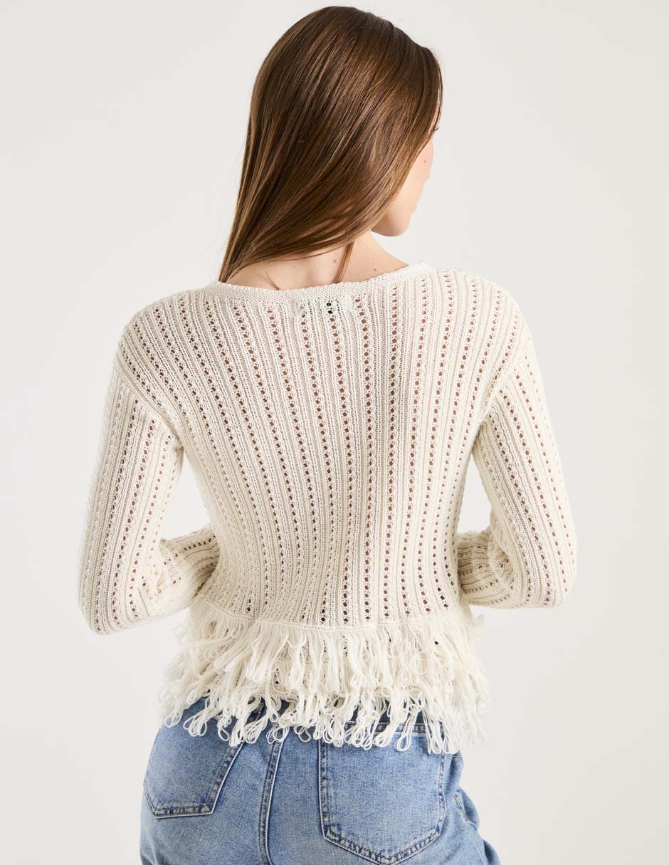Suéter cuello redondo para mujer 2
