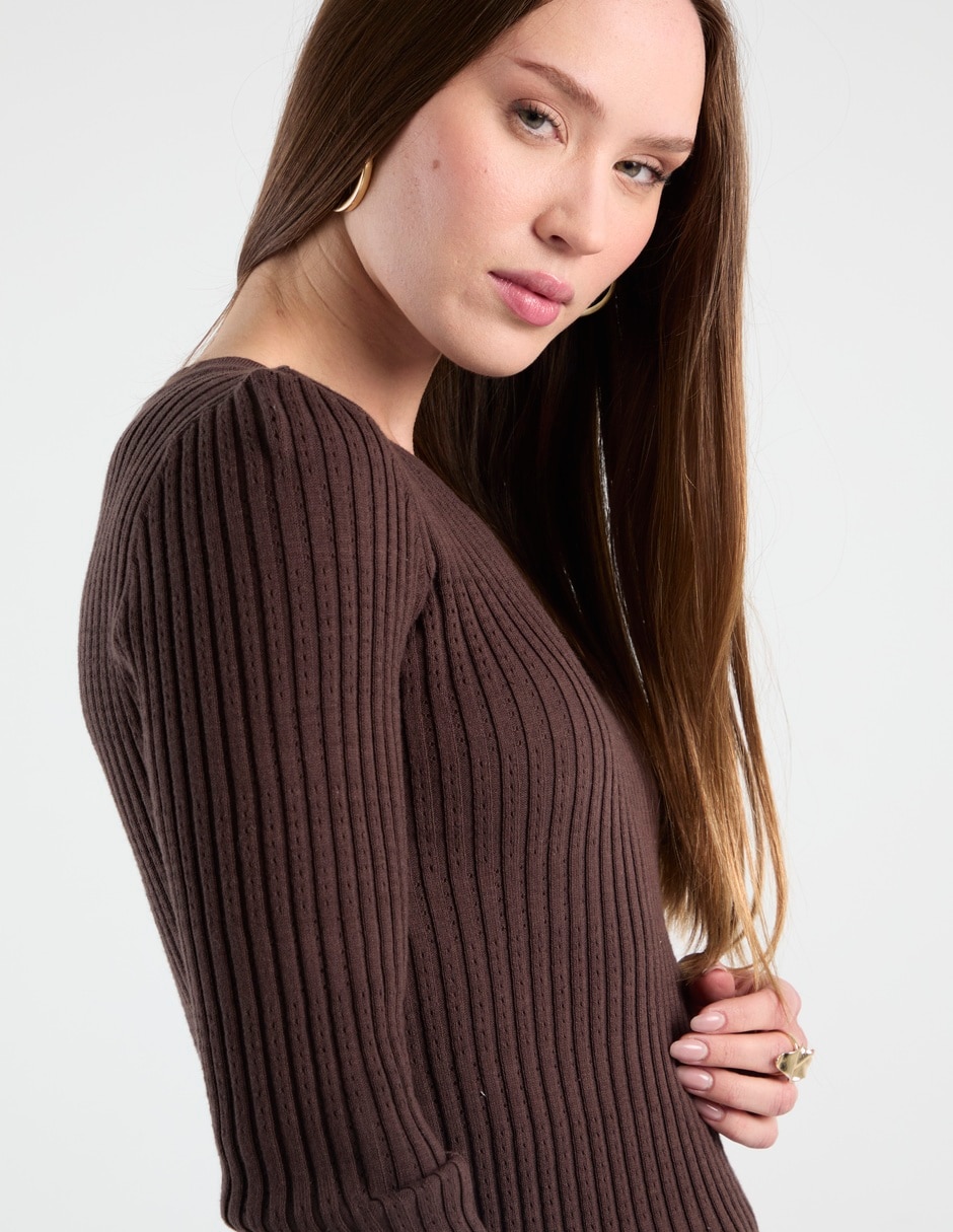 Suéter Contempo cuello redondo para mujer
