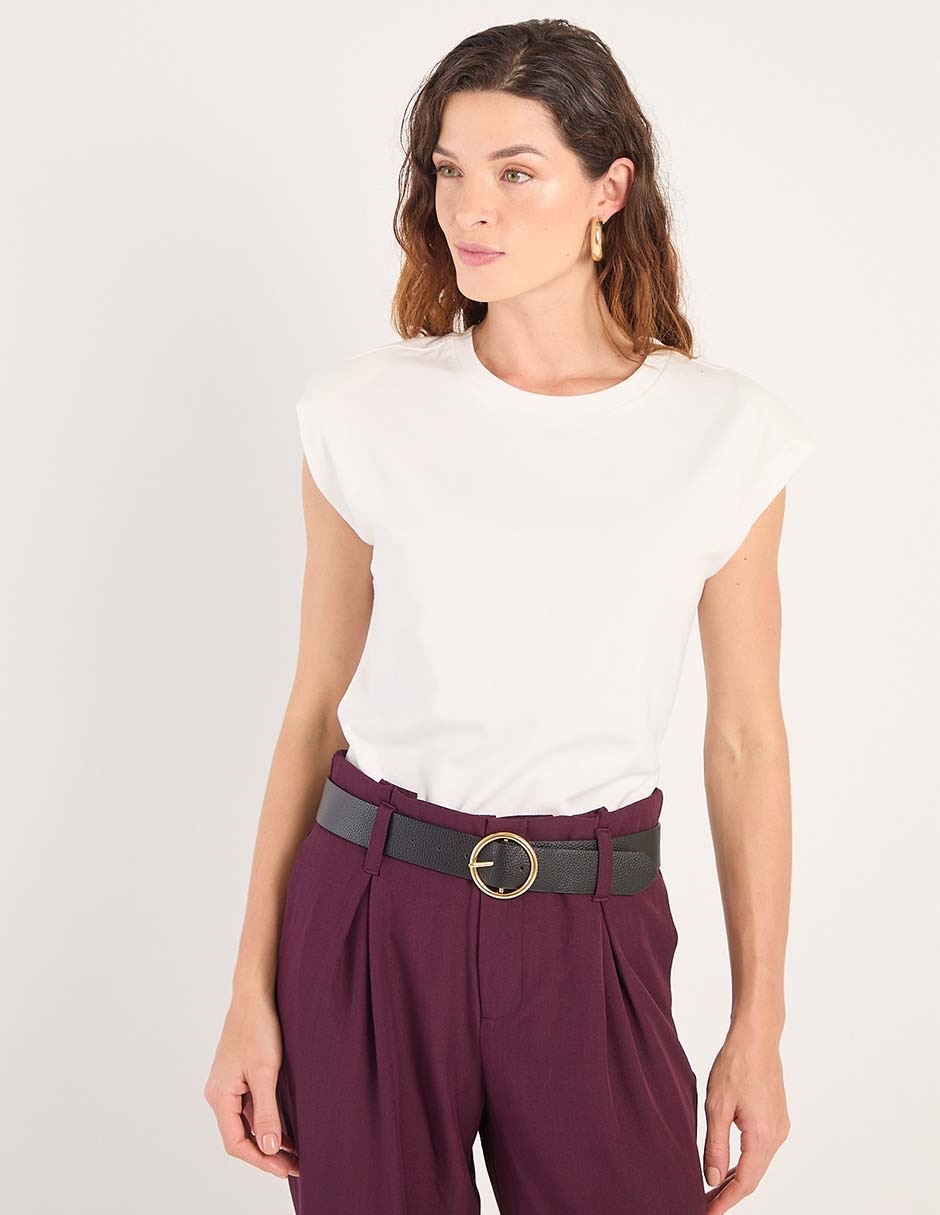 Playera manga corta cuello redondo para mujer Playera manga corta cuello redondo para mujer