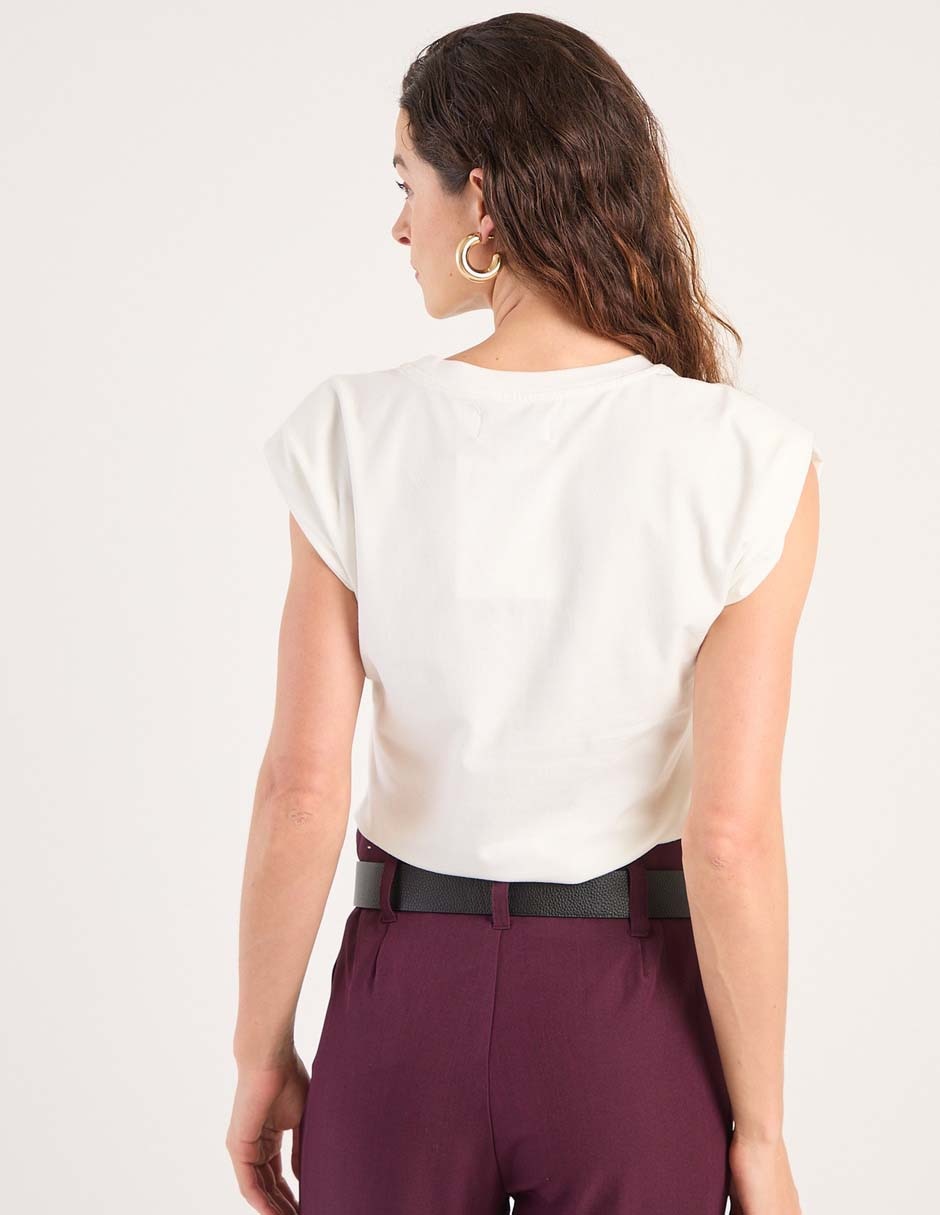 Playera manga corta cuello redondo para mujer 2
