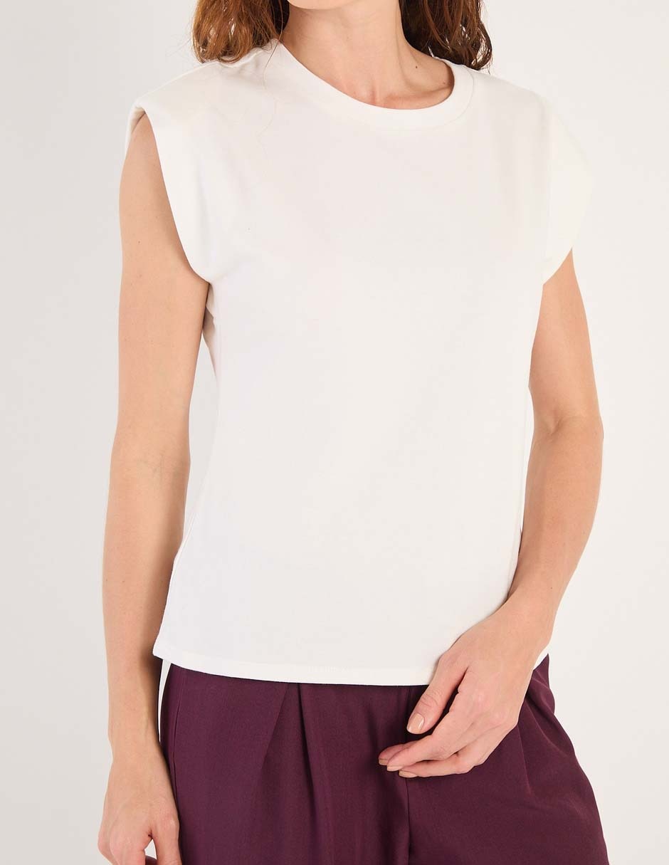 Playera manga corta cuello redondo para mujer 5