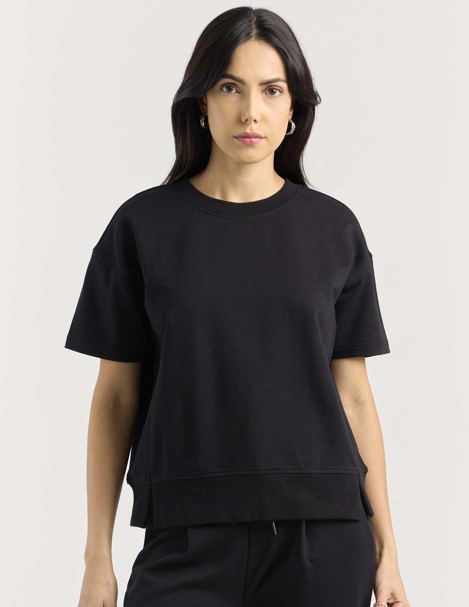 Playera manga corta cuello redondo para mujer Playera manga corta cuello redondo para mujer