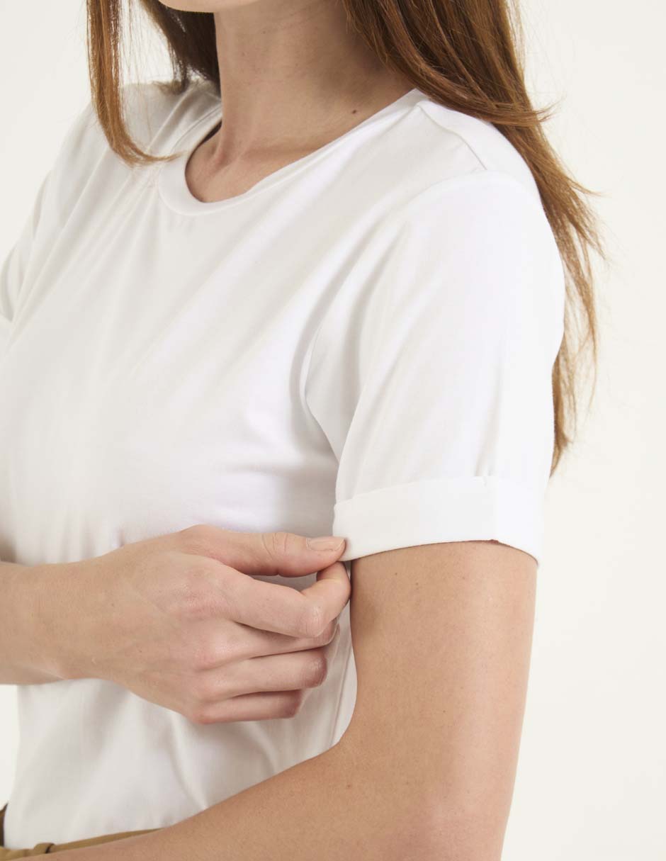 Playera manga corta  cuello redondo para mujer 4