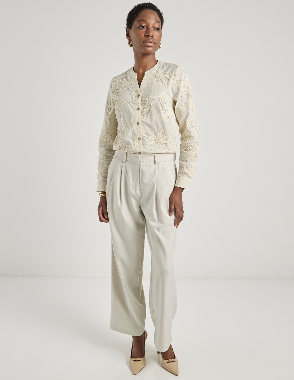 Pantalón de vestir amplio para mujer 2