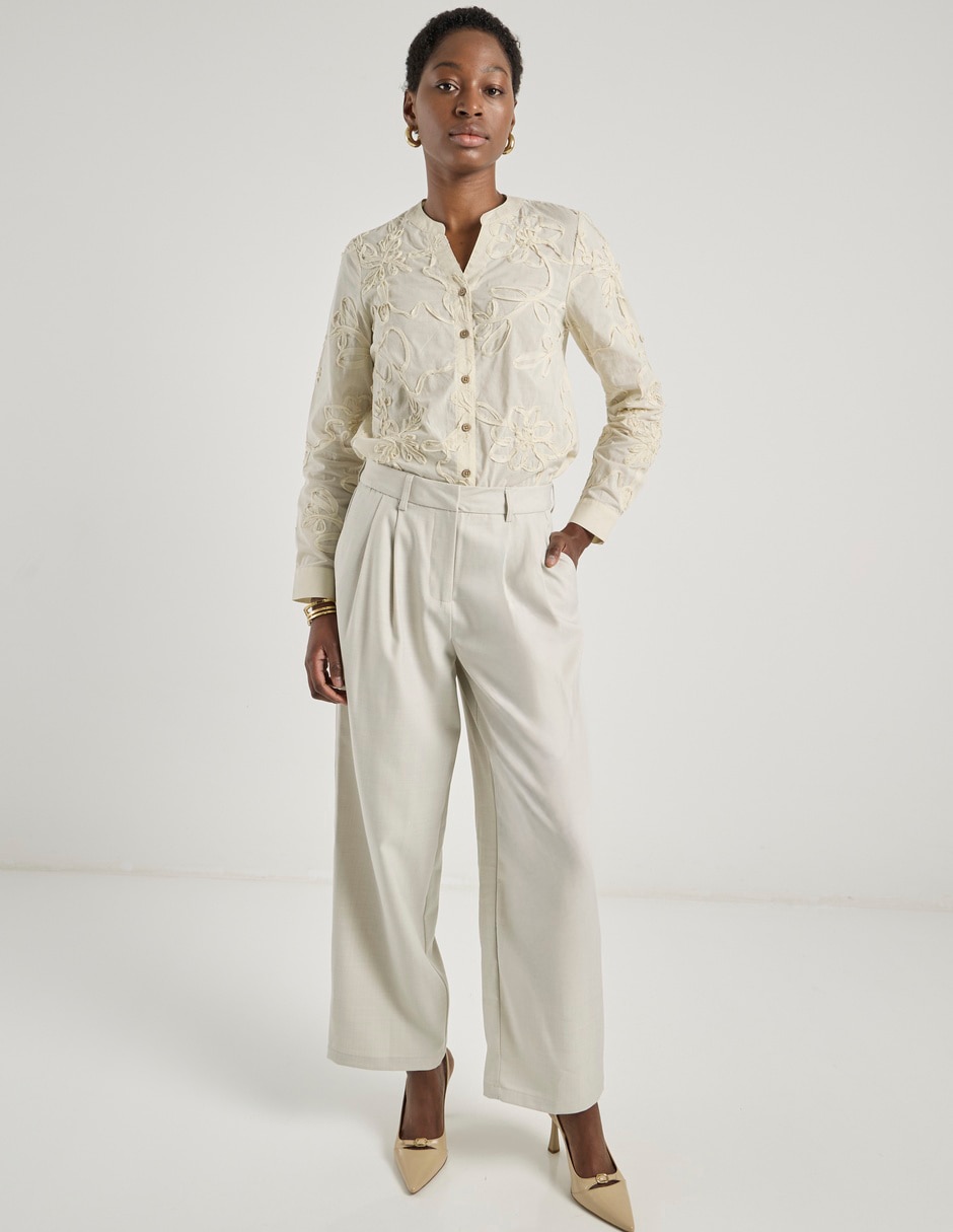 Pantalón de vestir amplio para mujer 3