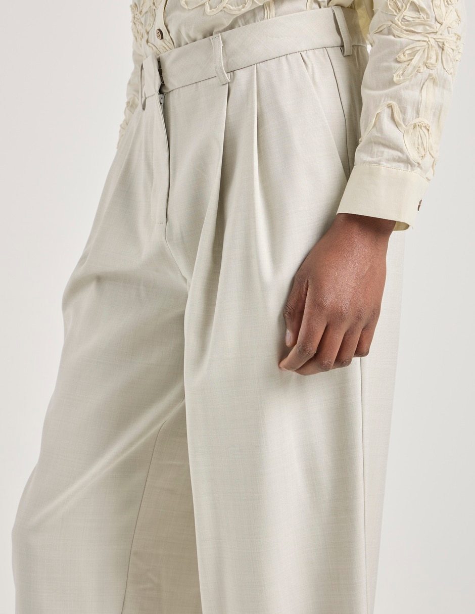 Pantalón de vestir amplio para mujer 4