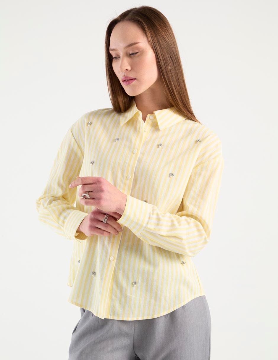 Blusa camisera manga larga para mujer Blusa camisera manga larga para mujer