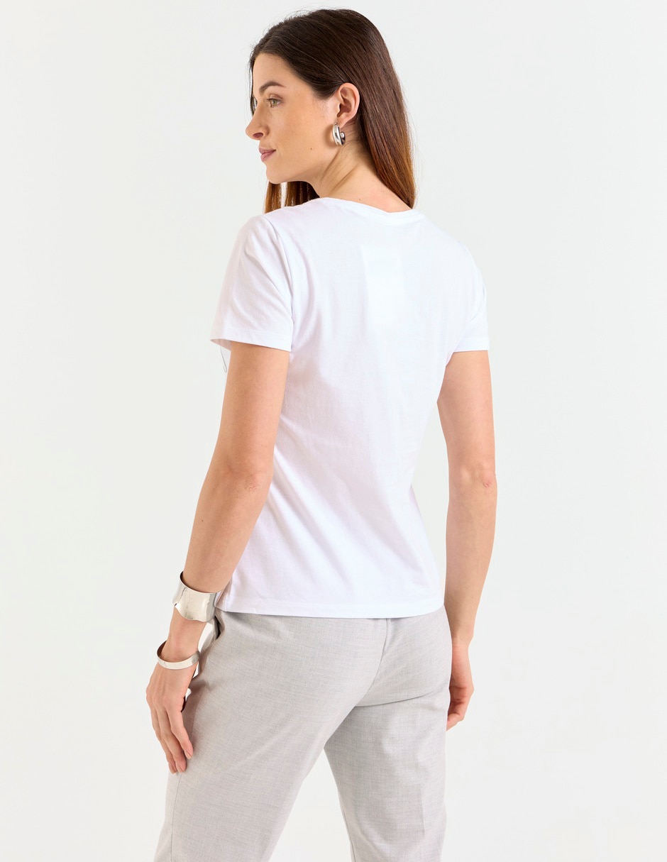 Playera manga corta cuello redondo para mujer 2