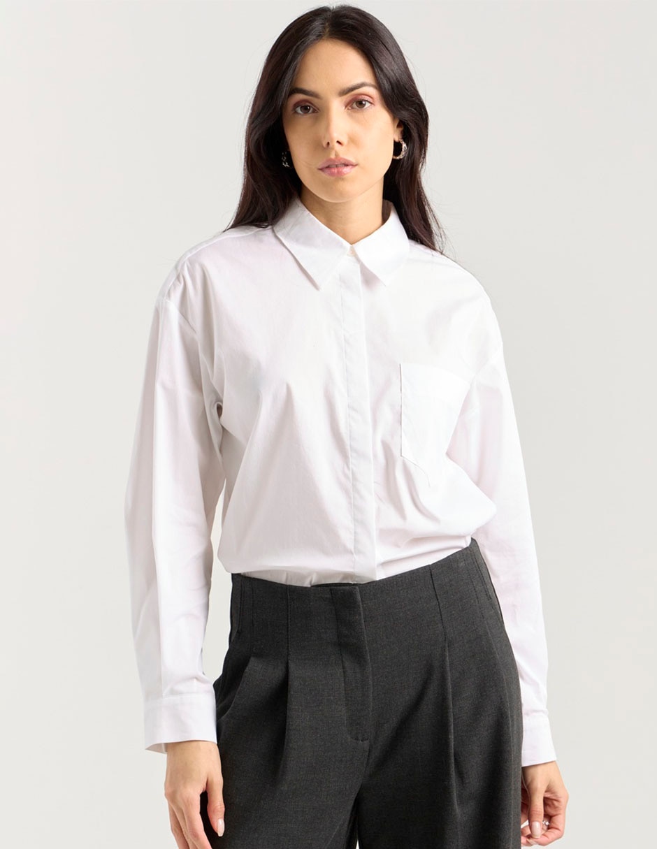 Blusa camisera manga larga para mujer Blusa camisera manga larga para mujer
