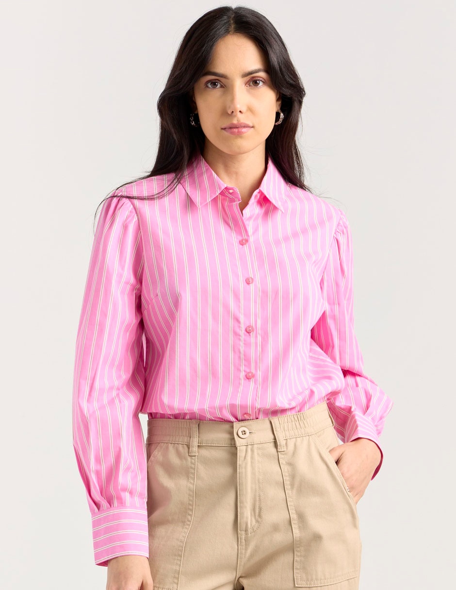 Blusa camisera manga larga para mujer Blusa camisera manga larga para mujer