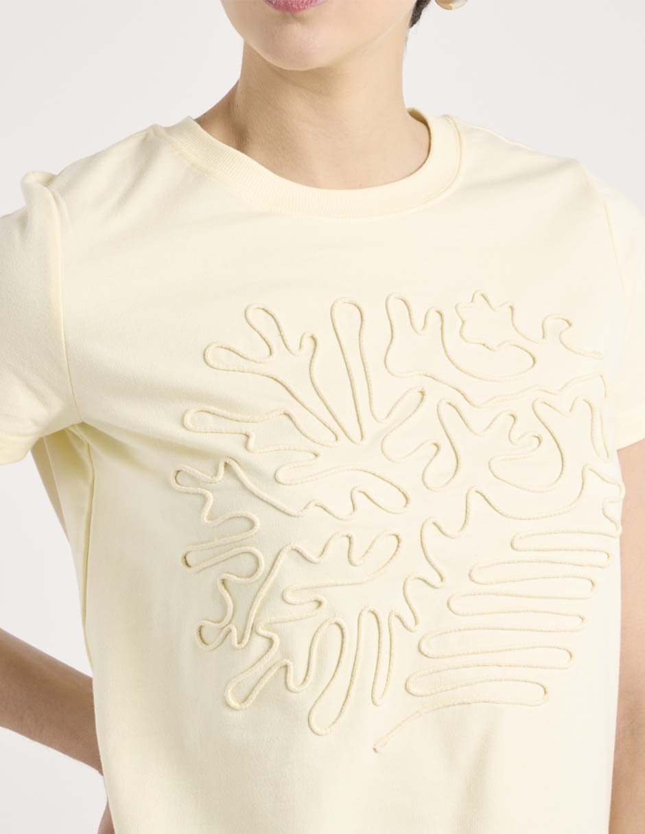 Playera manga corta cuello redondo para mujer 4
