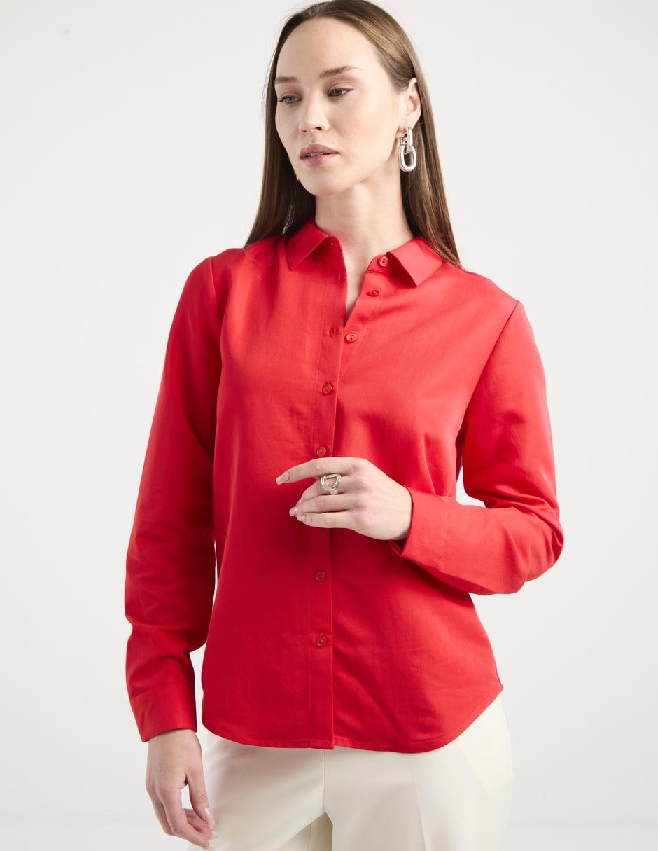 Blusa manga larga para mujer