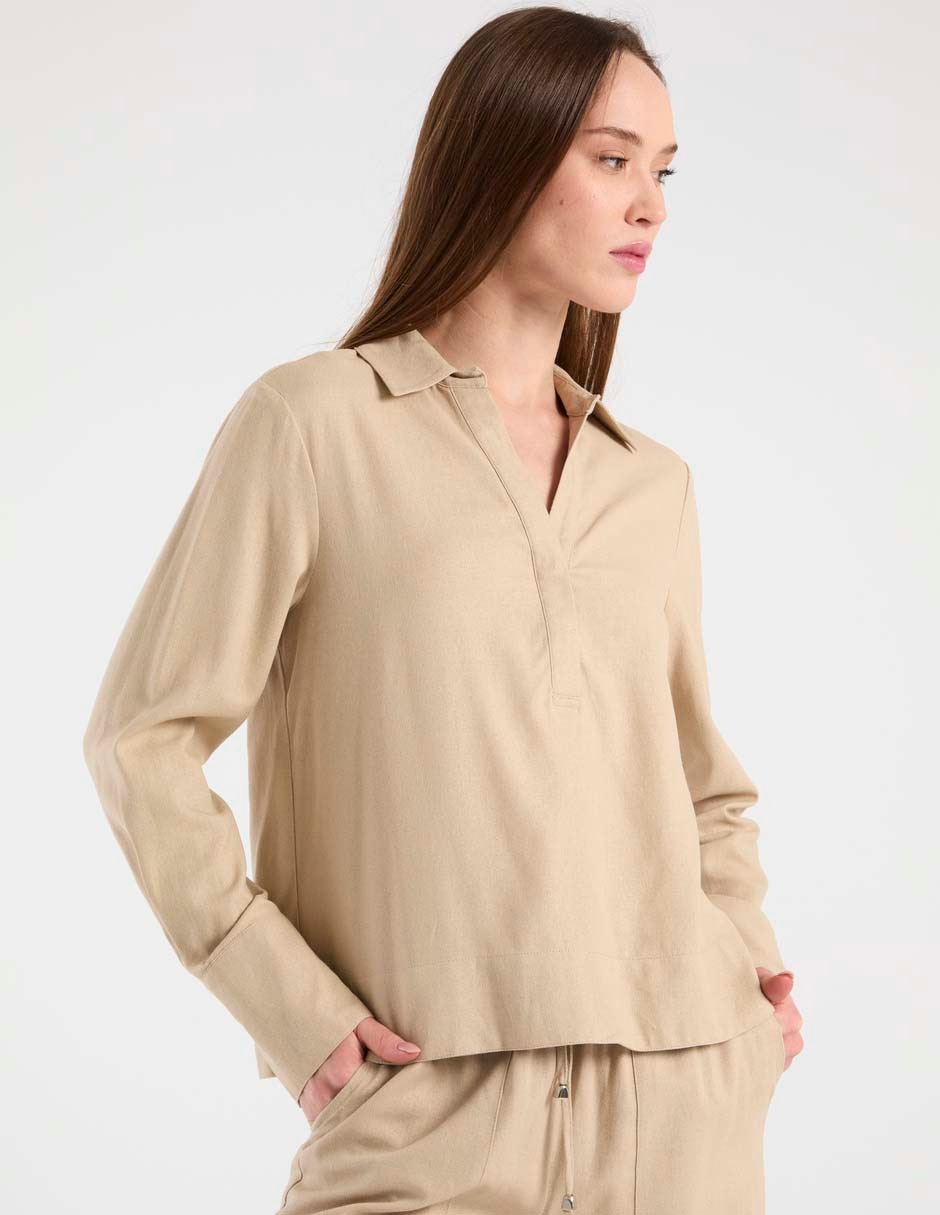 Blusa manga larga para mujer