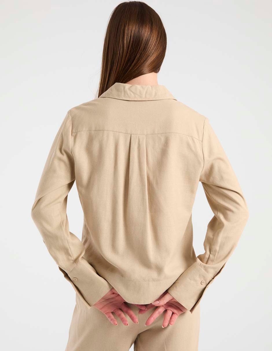 Blusa Contempo manga larga para mujer