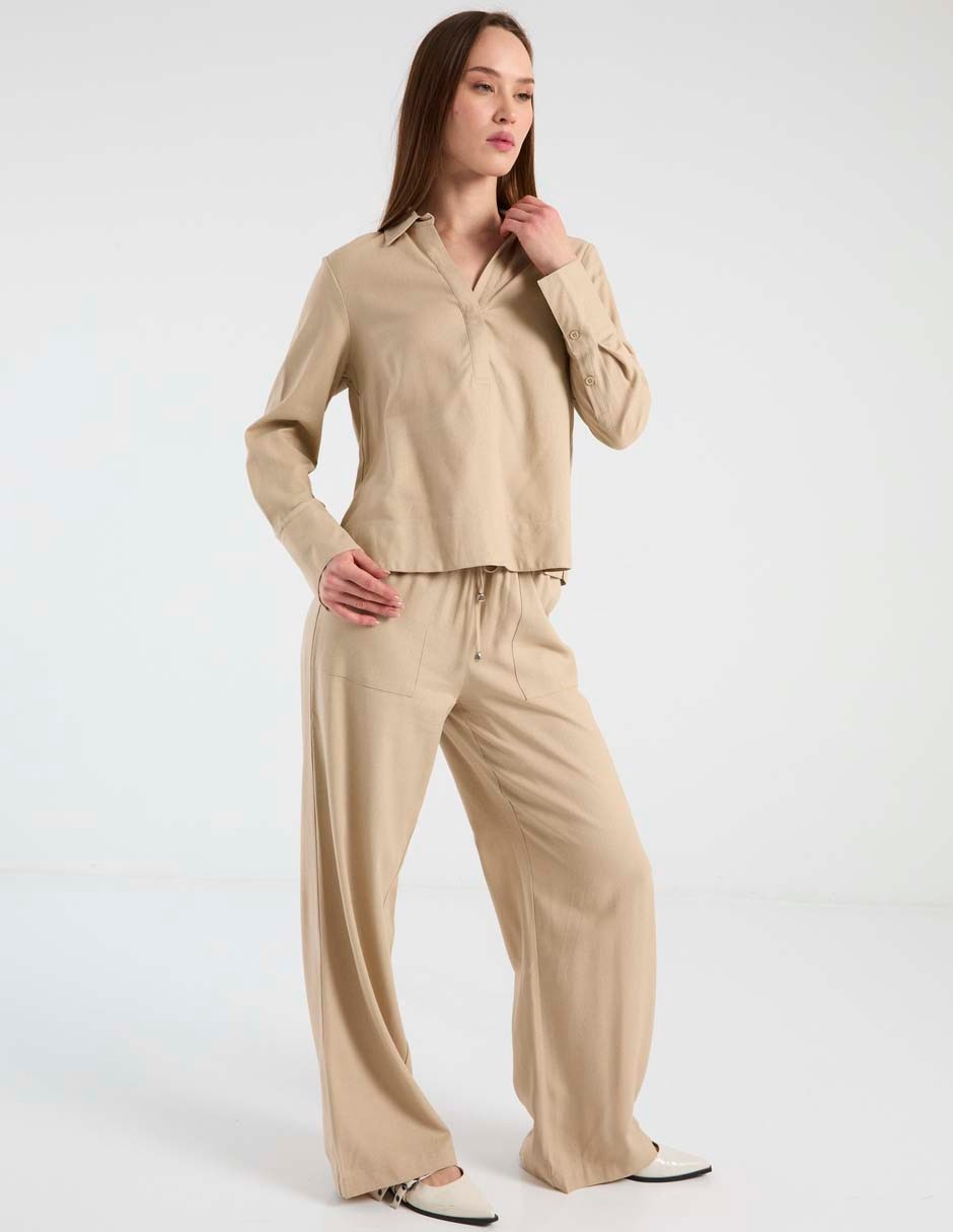 Blusa Contempo manga larga para mujer