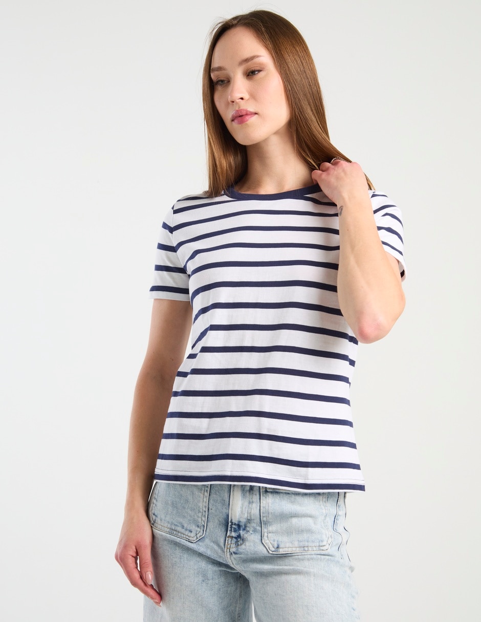 Playera manga corta cuello redondo para mujer Playera manga corta cuello redondo para mujer