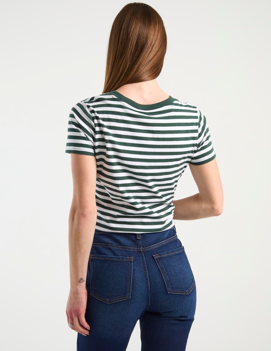 Playera manga corta cuello redondo para mujer 2