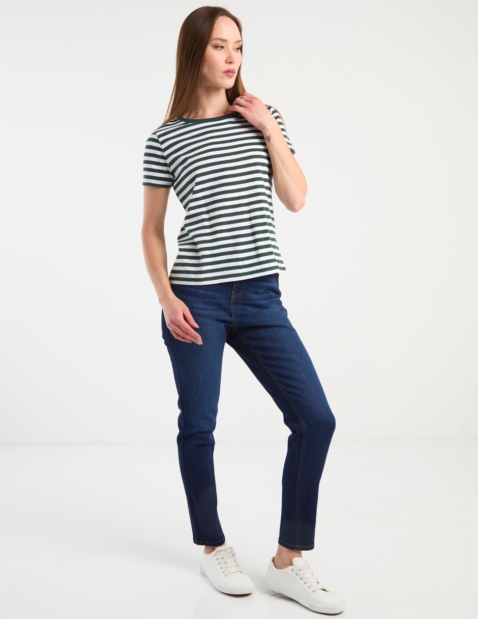 Playera manga corta cuello redondo para mujer 3