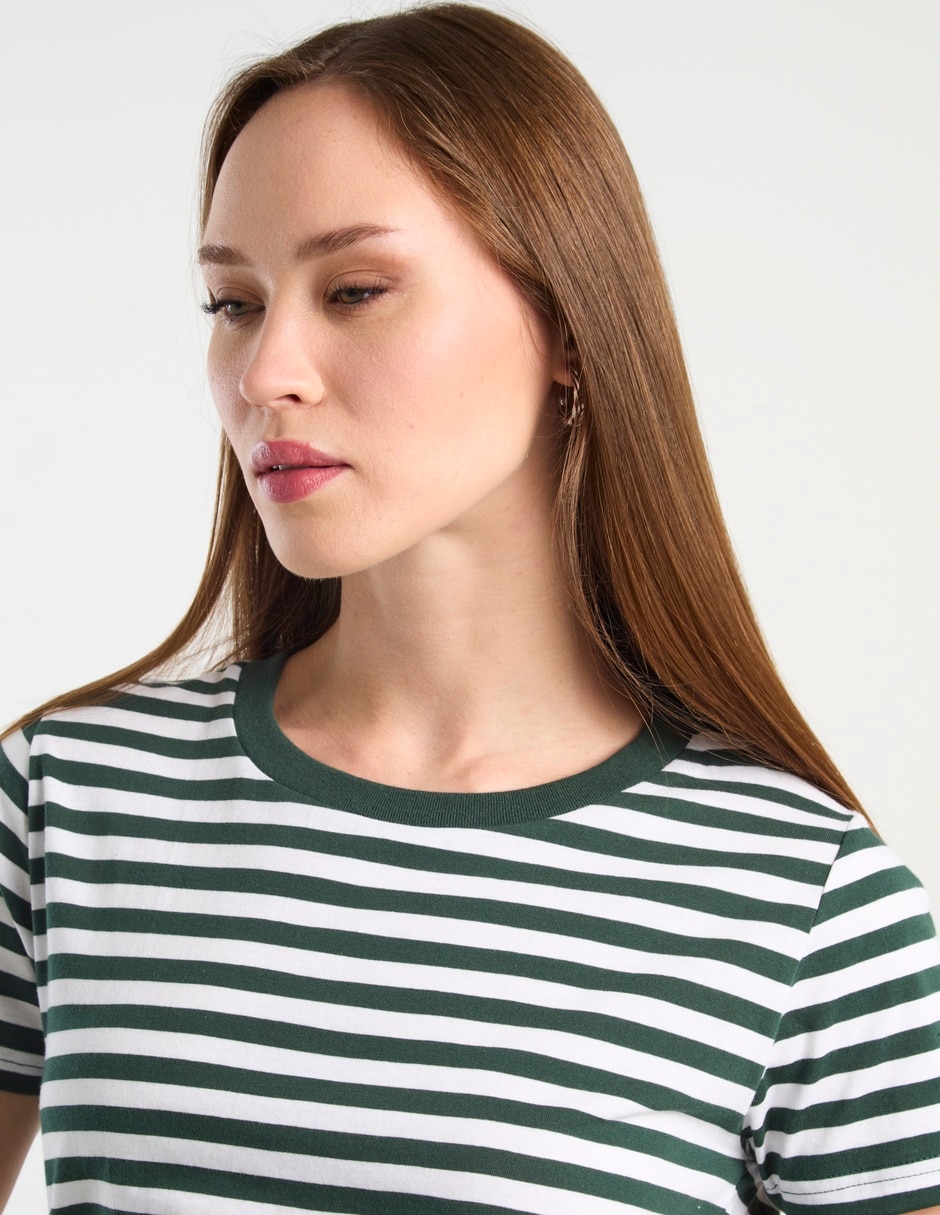 Playera manga corta cuello redondo para mujer 4