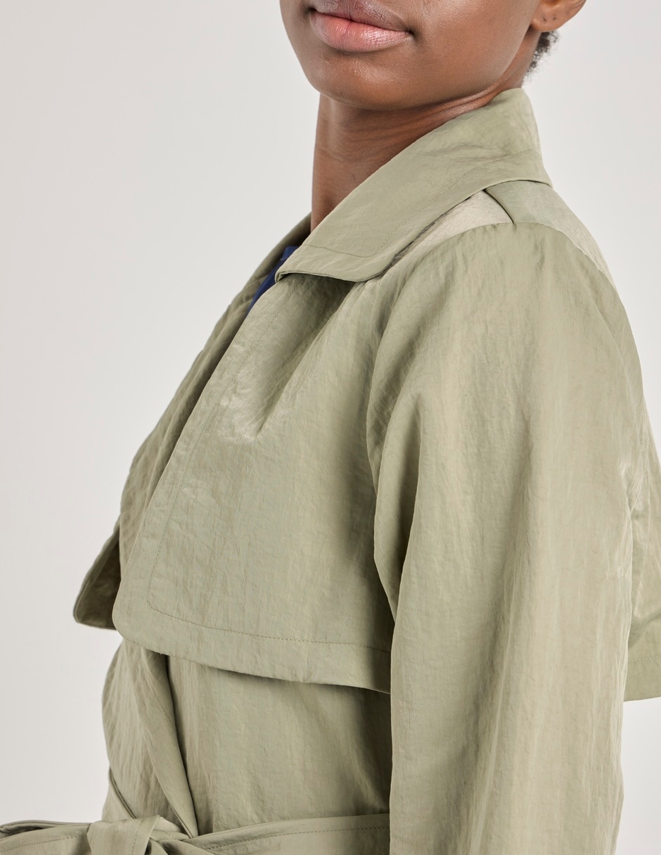 Gabardina con bolsillos para mujer 4