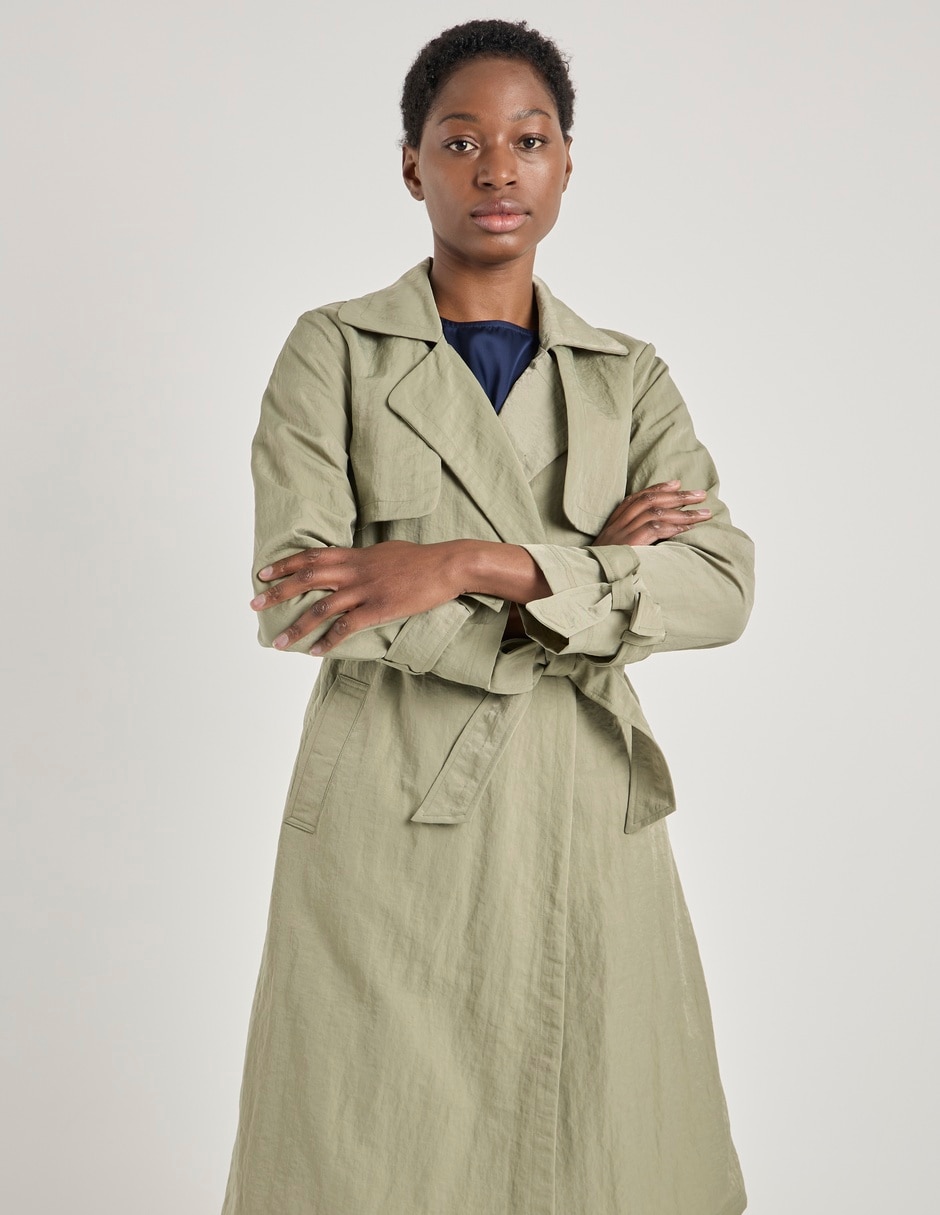 Gabardina con bolsillos para mujer 5