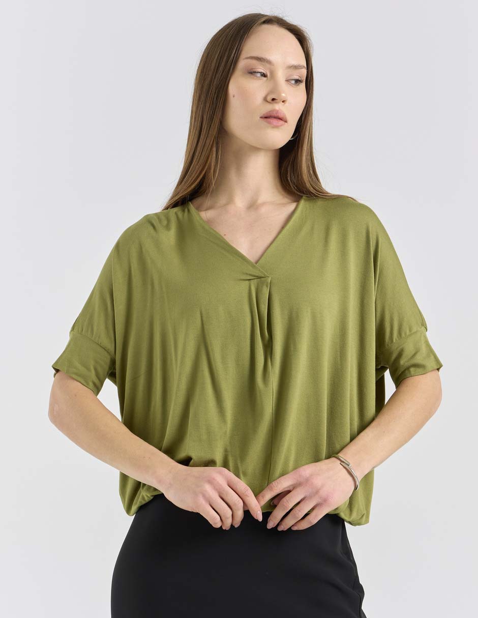 Blusa manga corta para mujer