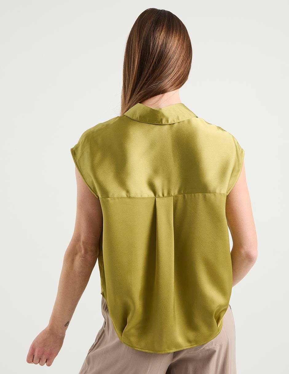 Blusa camisera manga corta para mujer 2