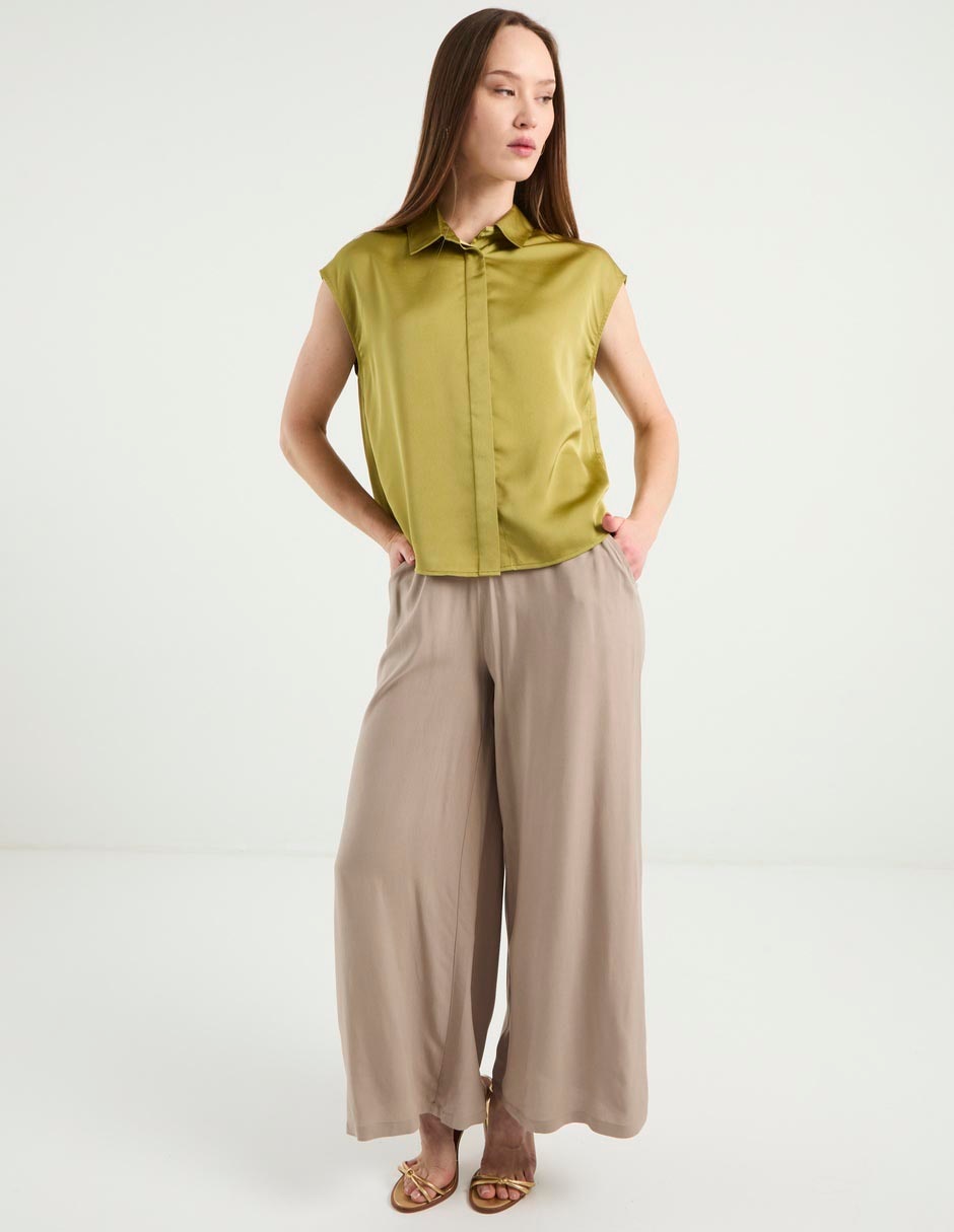 Blusa camisera manga corta para mujer 3