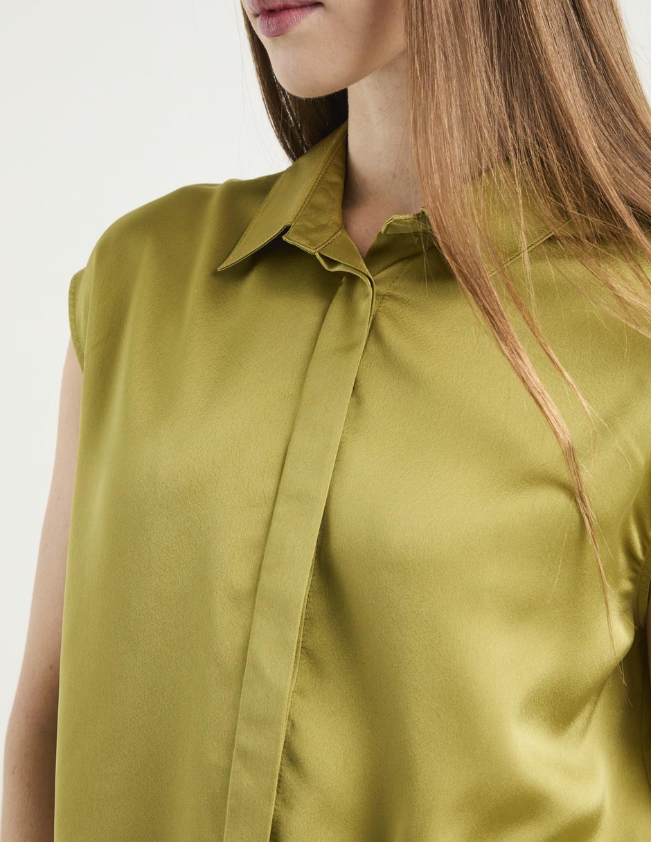 Blusa camisera manga corta para mujer 4