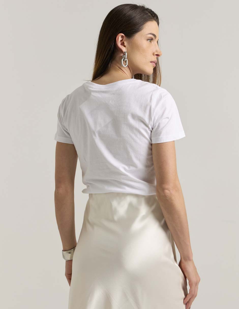 Playera manga corta cuello redondo para mujer 2