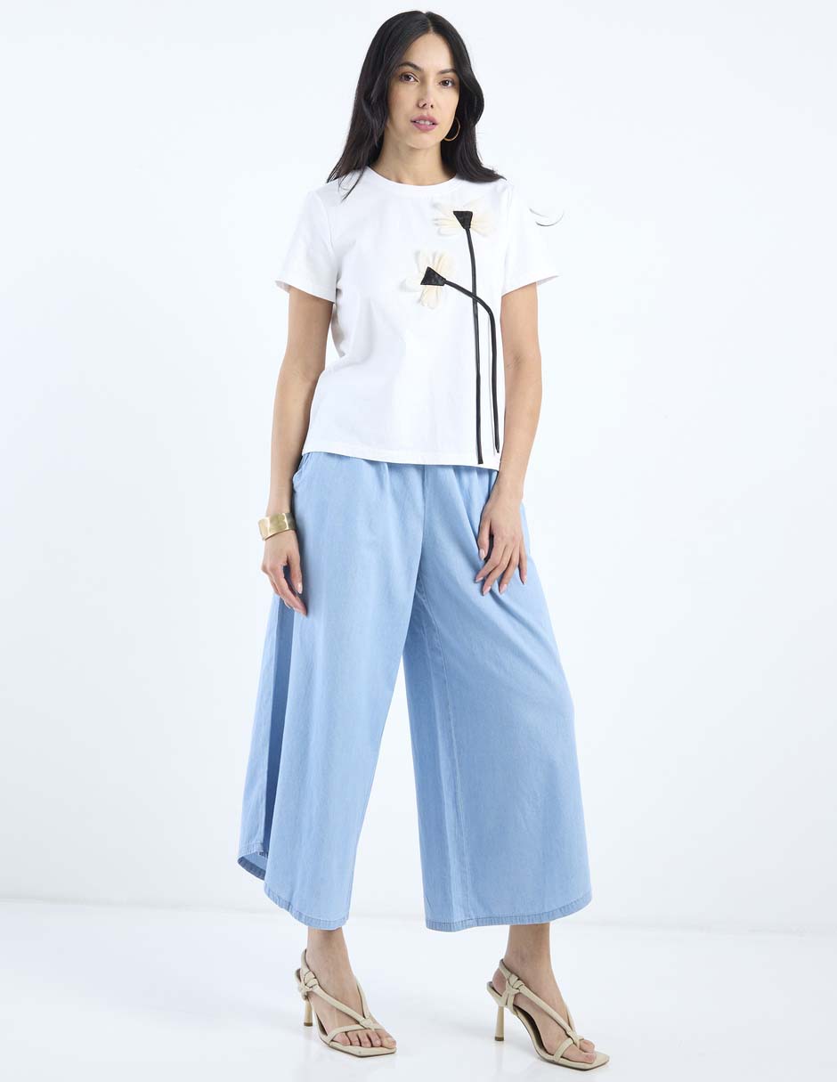 Playera manga corta cuello redondo para mujer 3
