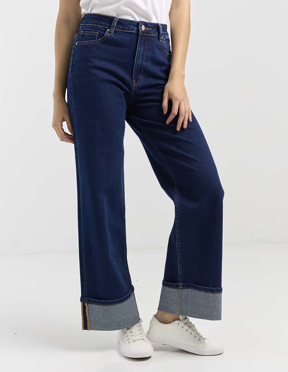 Jeans campana corte cintura para mujer Jeans campana corte cintura para mujer
