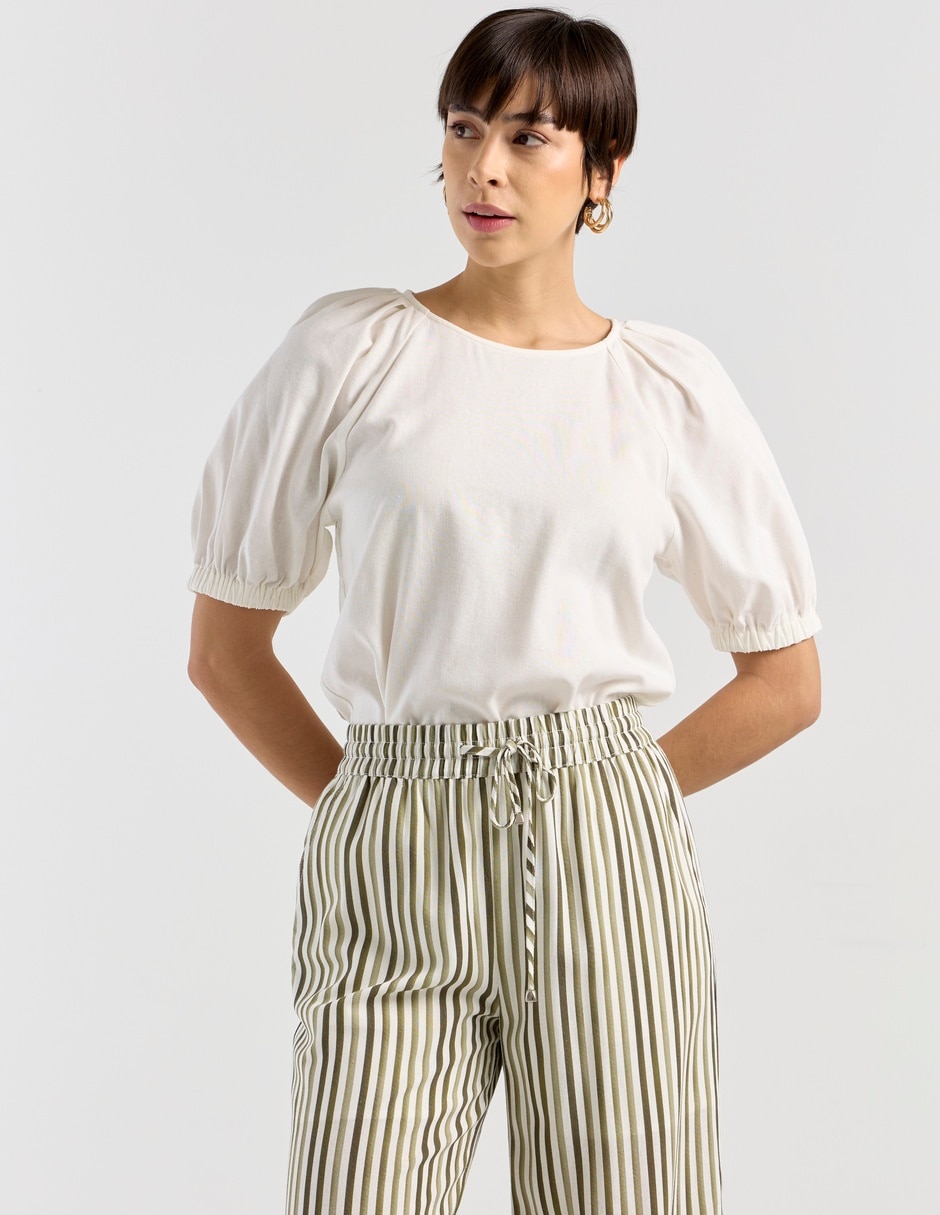Blusa manga corta para mujer