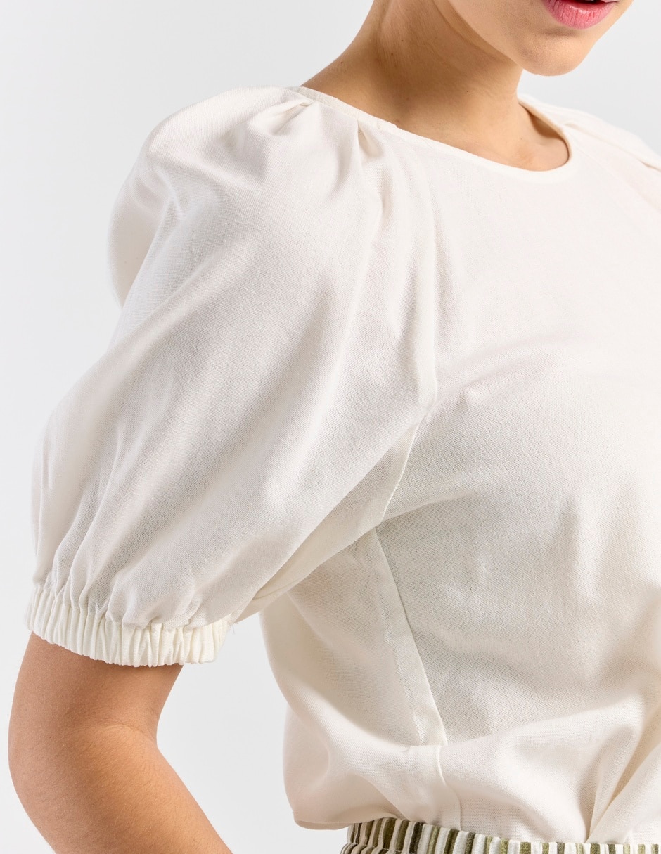 Blusa manga corta para mujer 4