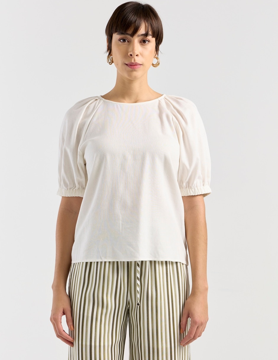 Blusa manga corta para mujer 5