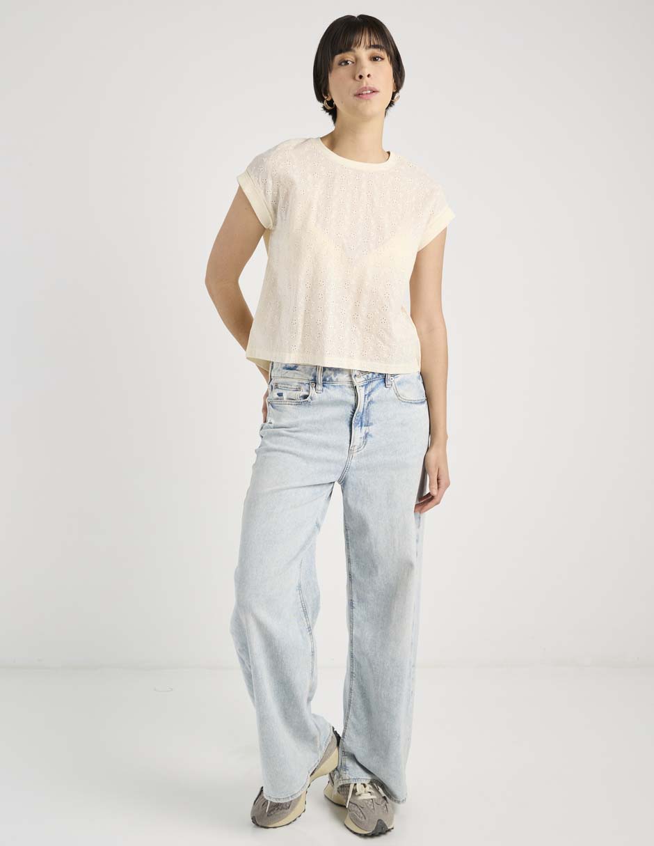 Playera manga corta cuello redondo para mujer 2