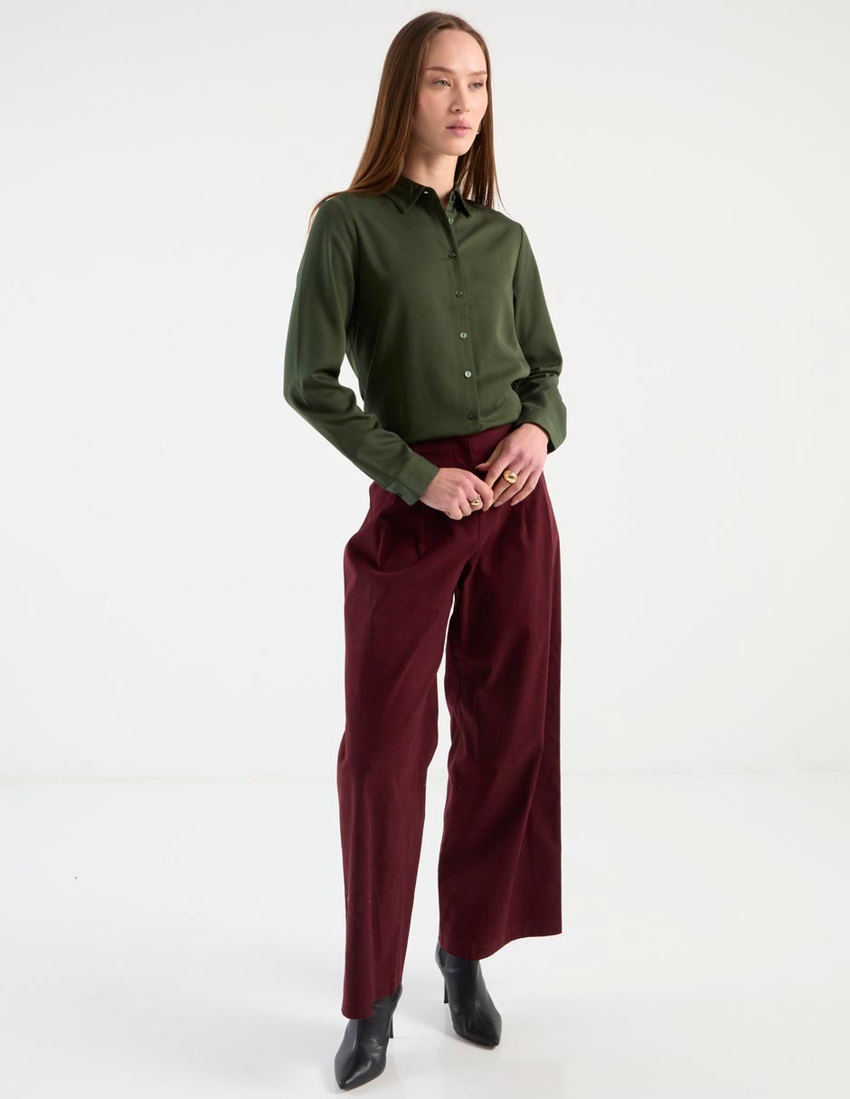 Blusa camisera manga larga para mujer 3