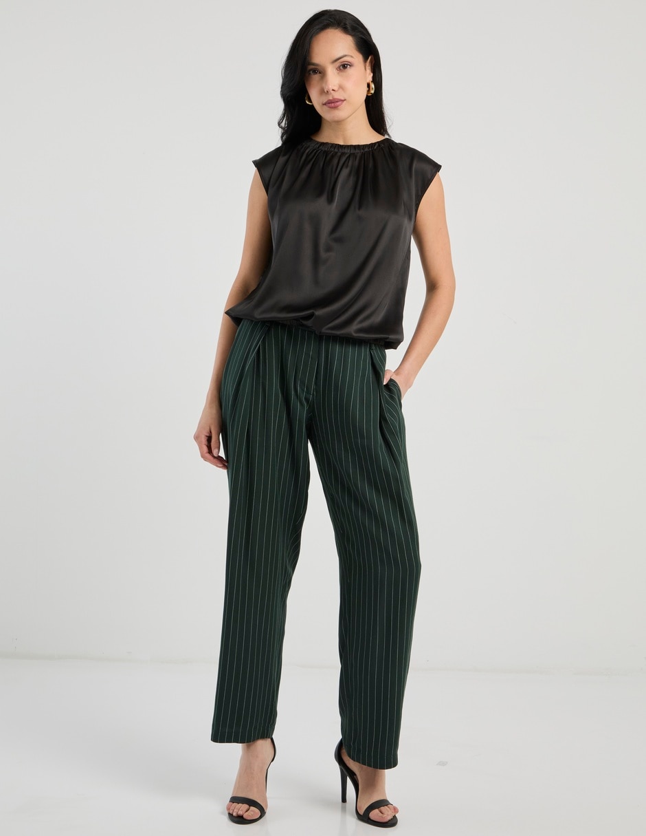 Pantalón de vestir relajado para mujer 2