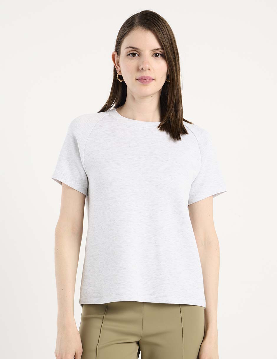 Playera manga corta cuello redondo para mujer 2