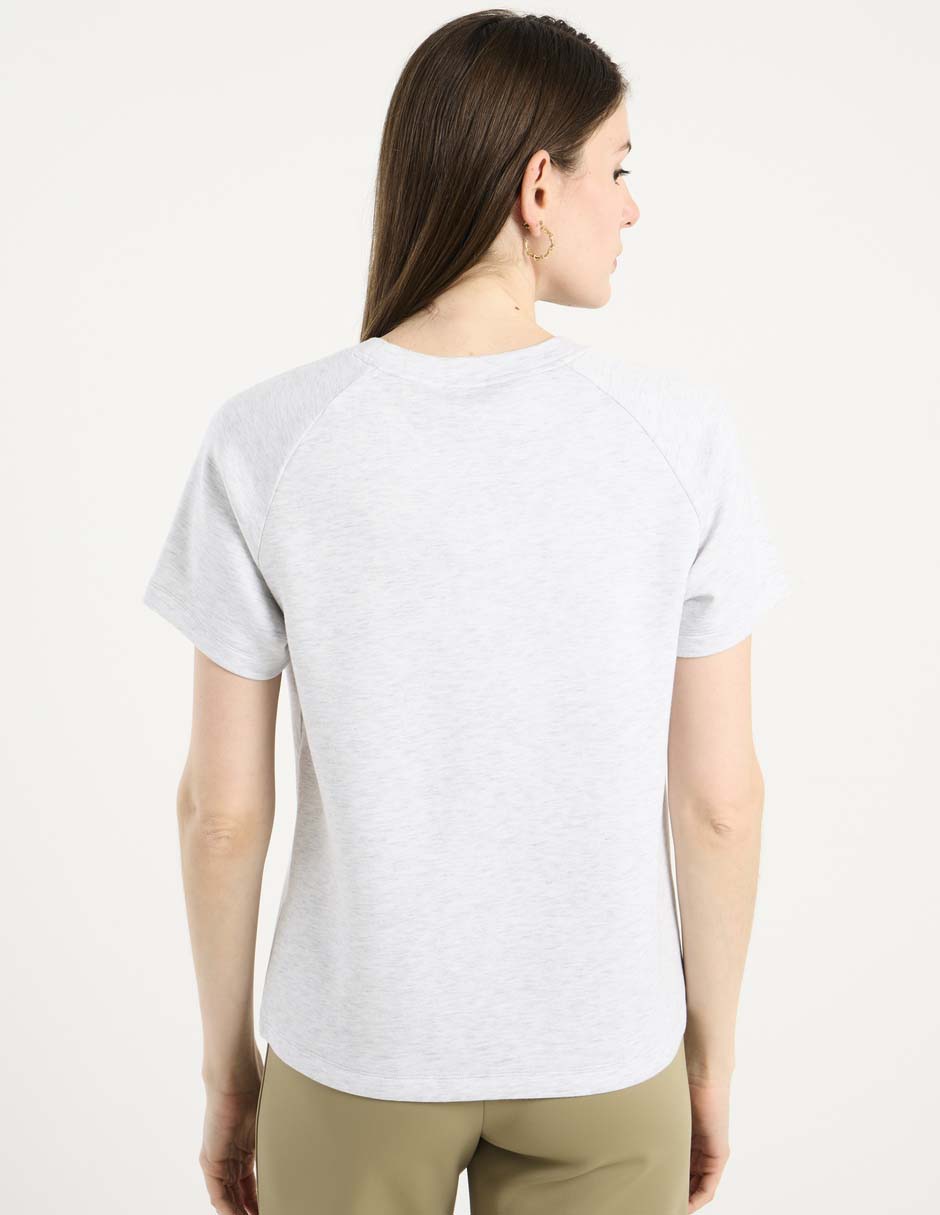 Playera manga corta cuello redondo para mujer 6