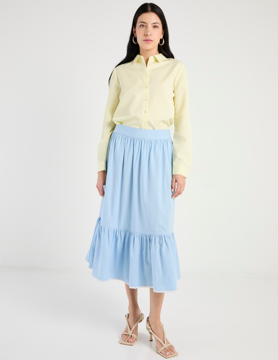 Blusa camisera manga larga para mujer 3