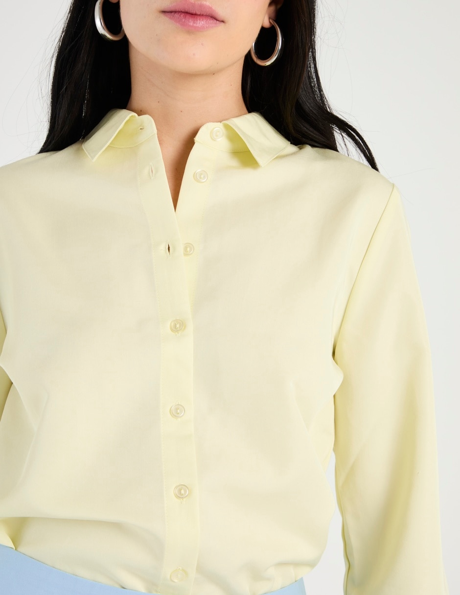 Blusa camisera manga larga para mujer 4