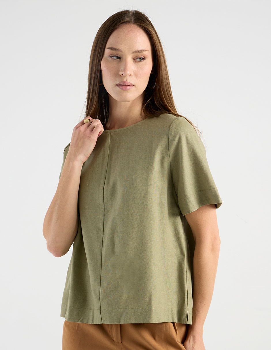 Blusa Contempo manga corta para mujer