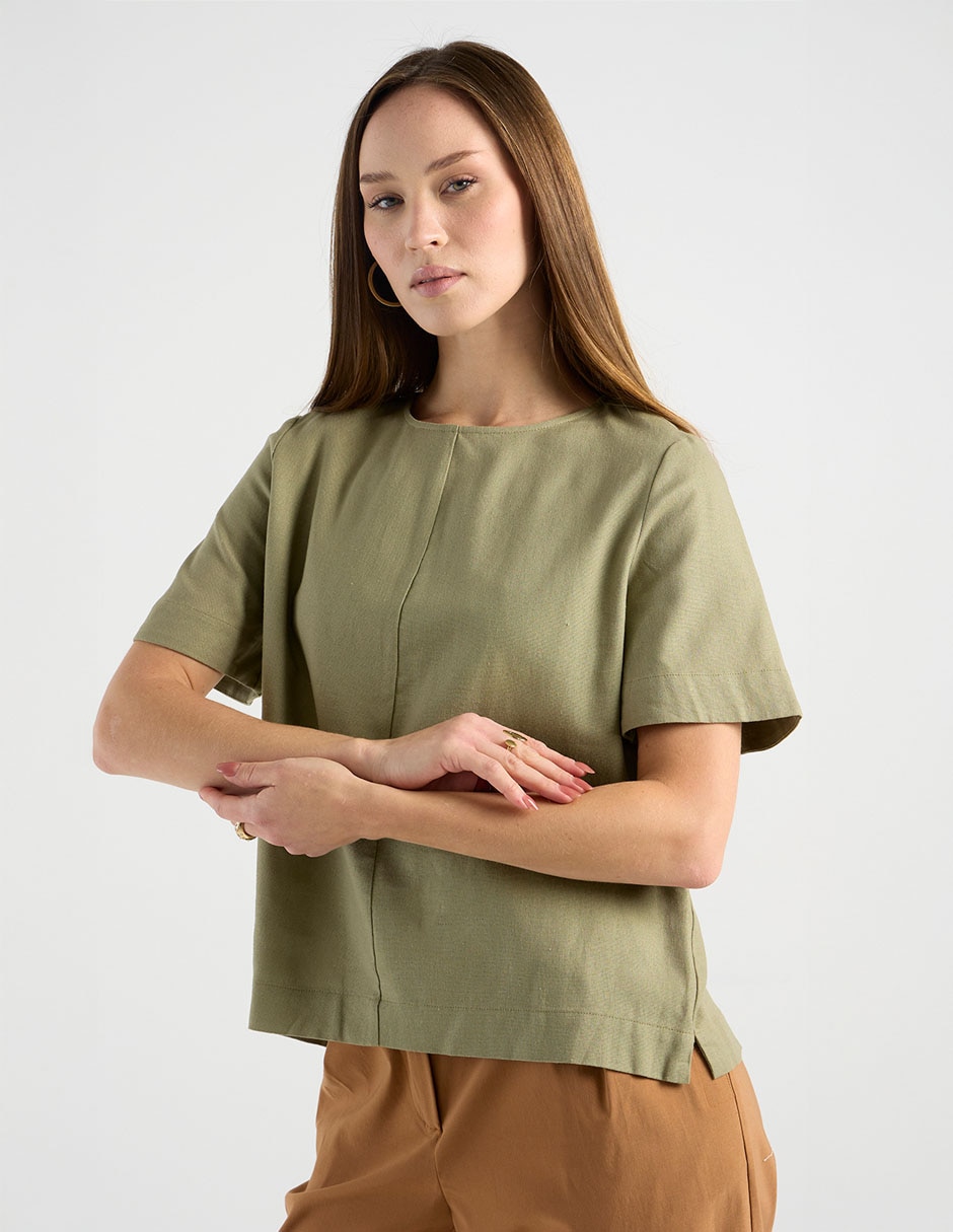Blusa manga corta para mujer 2