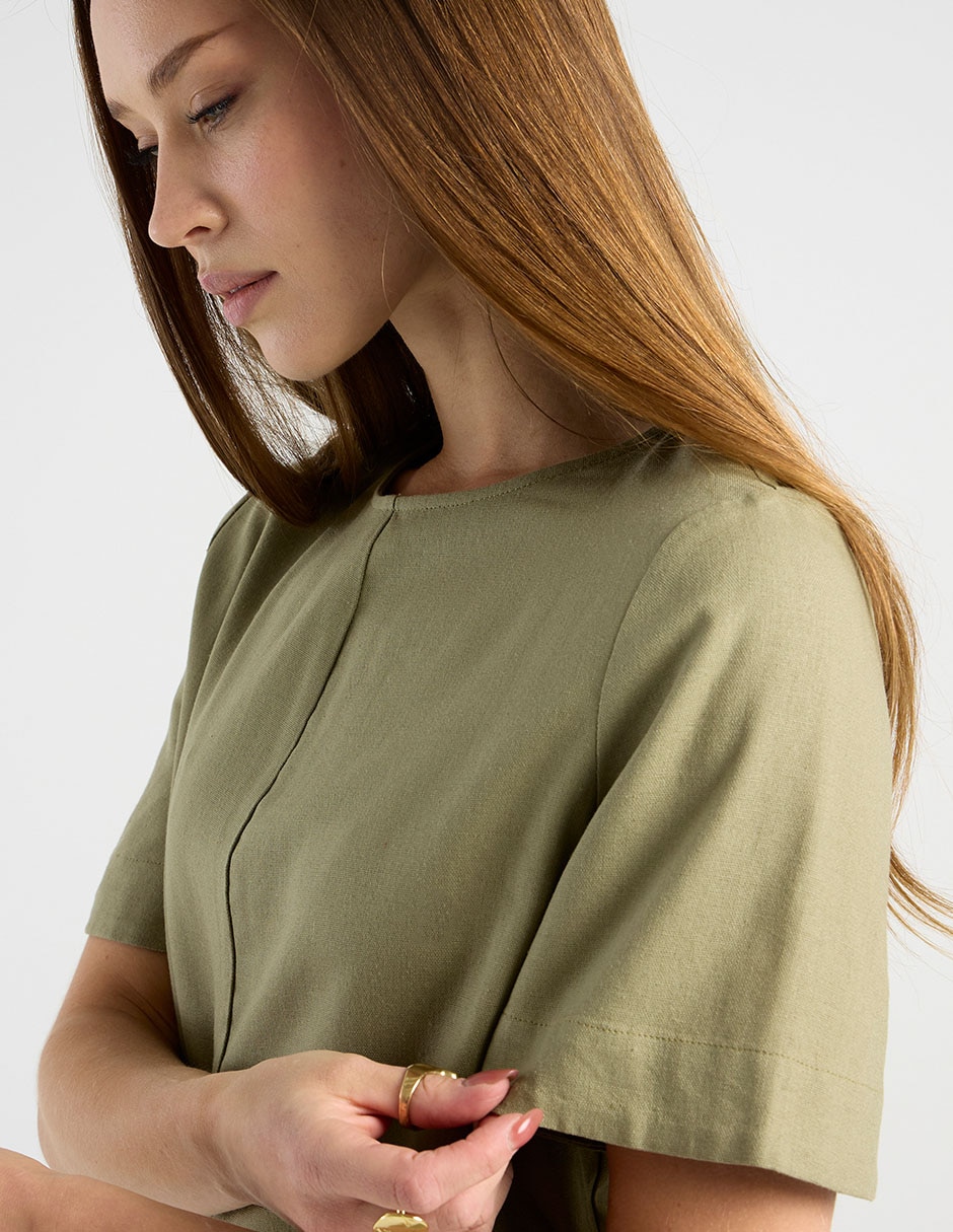 Blusa manga corta para mujer 4