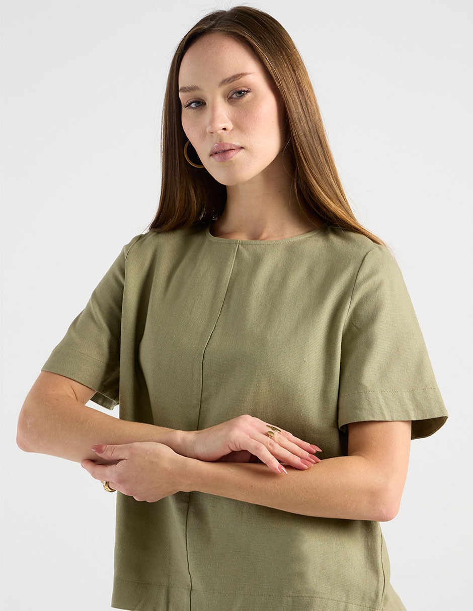 Blusa manga corta para mujer 5