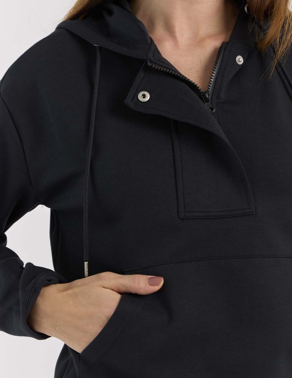 SUDADERA CONTEMPO, NEGRO, CH