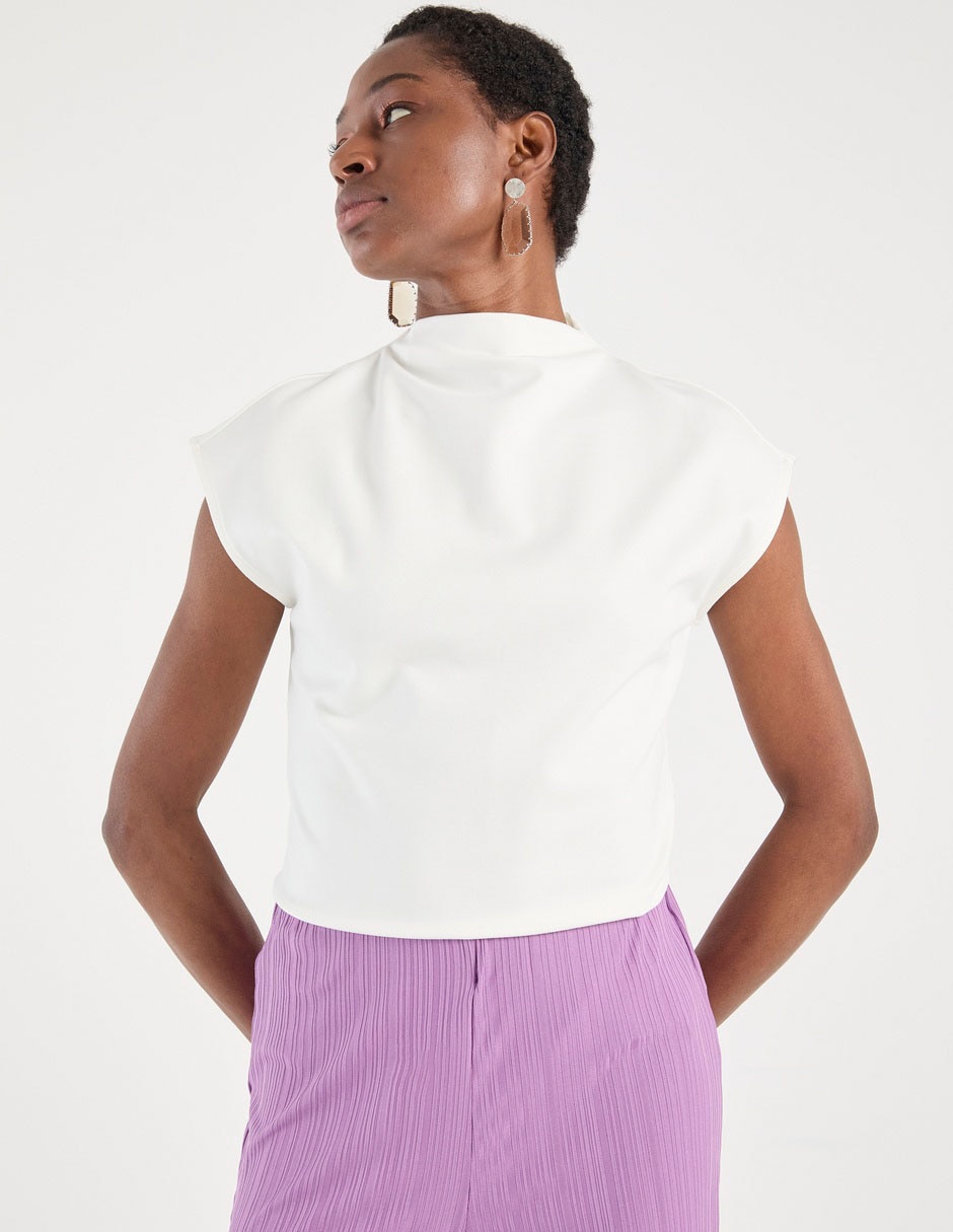 Blusa manga corta para mujer