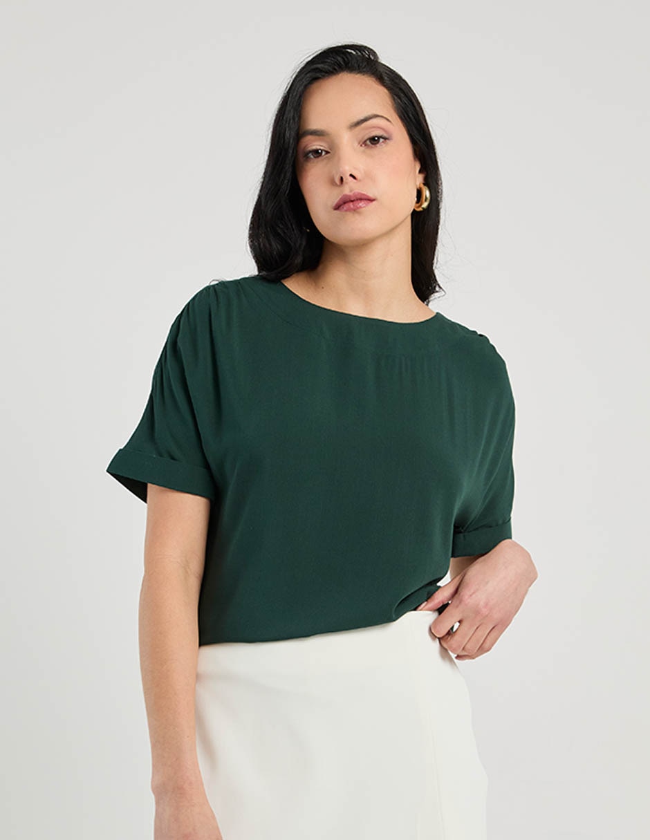 Blusa manga corta para mujer