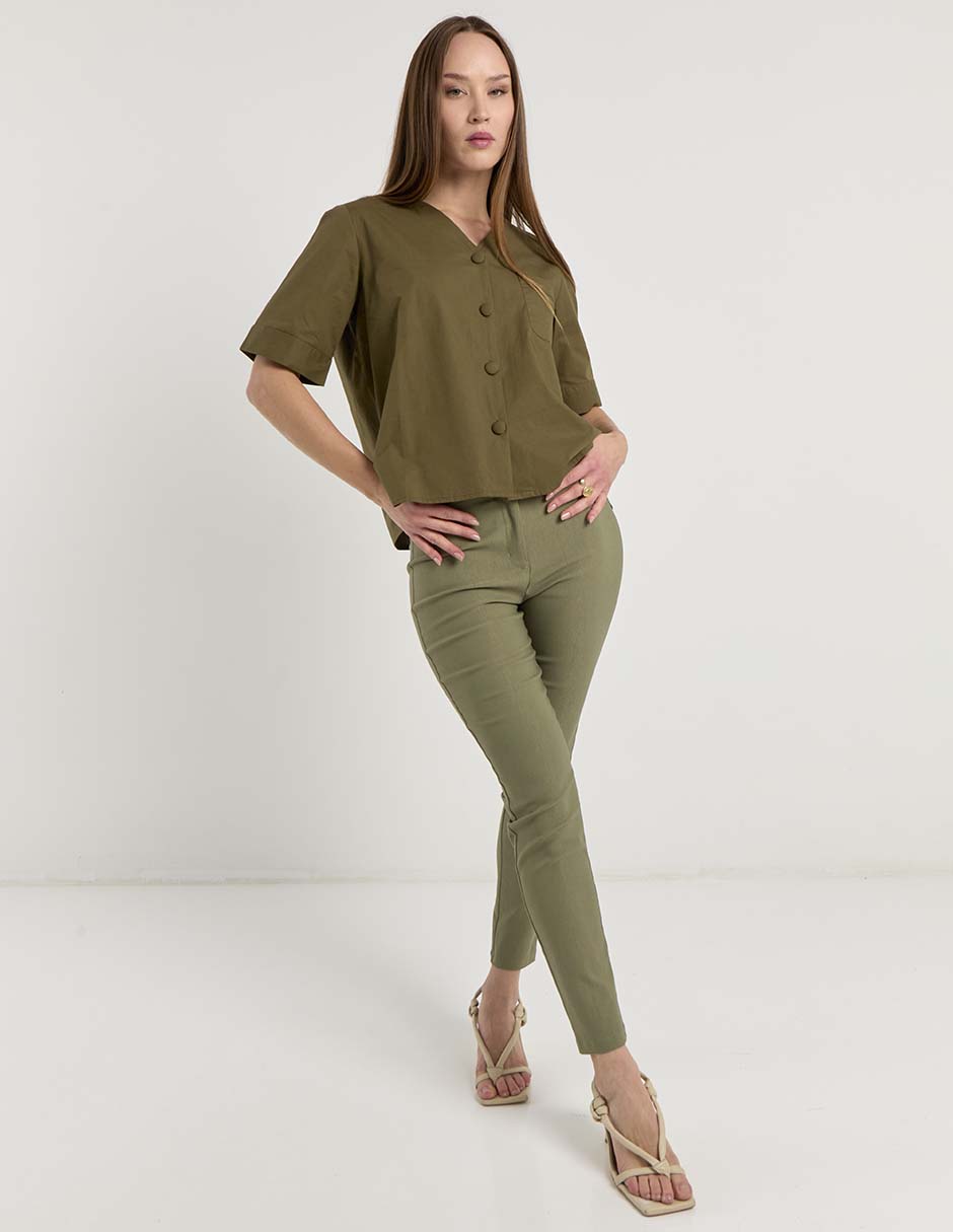 Blusa manga corta para mujer 8